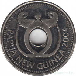 Монета. Папуа - Новая Гвинея. 1 кина 2004 год.