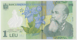 Банкнота. Румыния. 1 лей 2005 год.