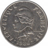 Монета. Французская Полинезия. 10 франков 1986 год. ав.