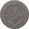 Монета. ФРГ. 2 марки 1977 год. Теодор Хойс. Монетный двор - Мюнхен (D). ав.
