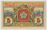 Бона. Нотгельд. Германия. Город Розенхайм. 5 пфеннигов 1921 год. Вариант 1134.1.1. рев.