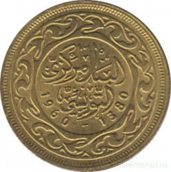Монета. Тунис. 20 миллимов 1960 год.