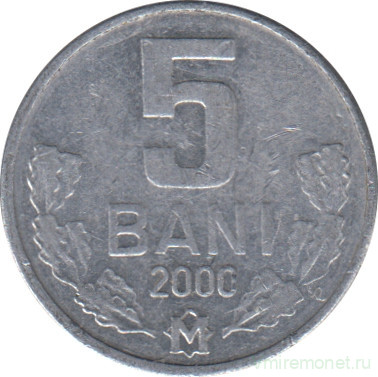 Монета. Молдова. 5 баней 2000 год.