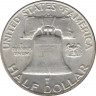 Монета. США. 50 центов 1959 год. Франклин. Монетный двор - Денвер (D). рев.