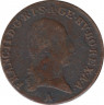 Монета. Австрийская империя. 1/2 крейцера 1800 год. Монетный двор А. ав.