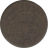 Монета. Польша. 1 грош (3 солиди) 1754 год. H. рев.