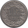  Монета. Швейцария. 1 франк 1981 год. ав.