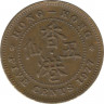 Монета. Гонконг. 5 центов 1977 год. ав.