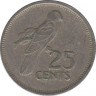 Монета. Сейшельские острова. 25 центов 1982 год. рев.