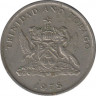 Монета. Тринидад и Тобаго. 25 центов 1975 год. ав.