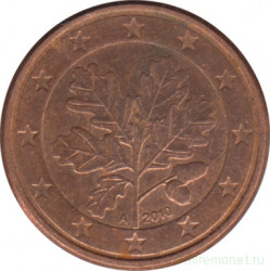 Монета. Германия. 1 цент 2010 год. (A).