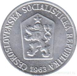 Монета. Чехословакия. 1 геллер 1963 год.
