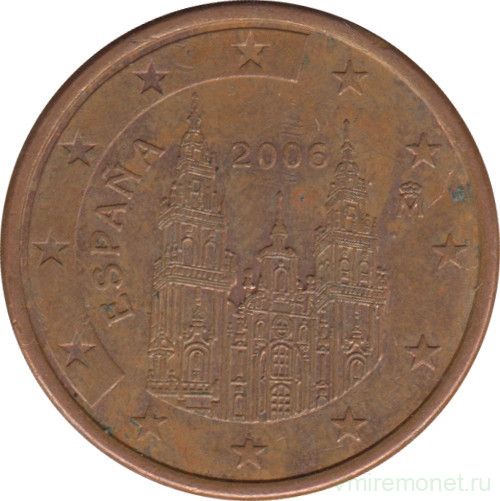 Монета. Испания. 5 центов 2006 год.