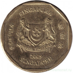 Монета. Сингапур. 1 доллар 2009 год.
