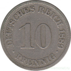 Монета. Германия (Германская империя 1871-1922). 10 пфеннигов 1889 год. (A).