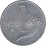 Монета. Италия. 1 лира 1952 год. ав.