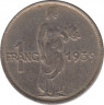 Монета. Люксембург. 1 франк 1939 год. ав.