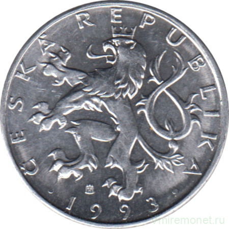 Монета. Чехия. 50 геллеров 1993 год. Монетный двор - Гамбург.