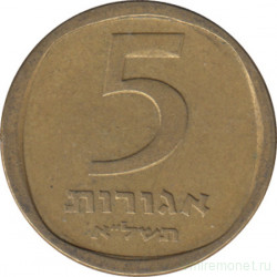 Монета. Израиль. 5 агорот 1971 (5731) год.