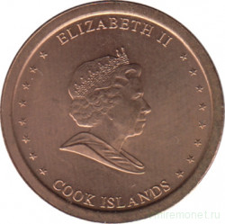 Монета. Острова Кука. 2 цента 2010 год.