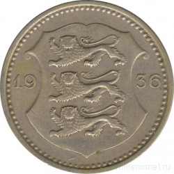 Монета. Эстония. 50 сентов 1936 год.