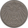 Монета. Германия (Германская империя 1871-1922). 10 пфеннигов 1908 год. (J). рев.