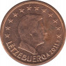Монета. Люксембург. 1 цент 2011 год. ав.