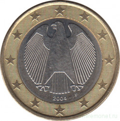Монета. Германия. 1 евро 2004 год (F).