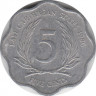 Монета. Восточные Карибские государства. 5 центов 1986 год. ав.
