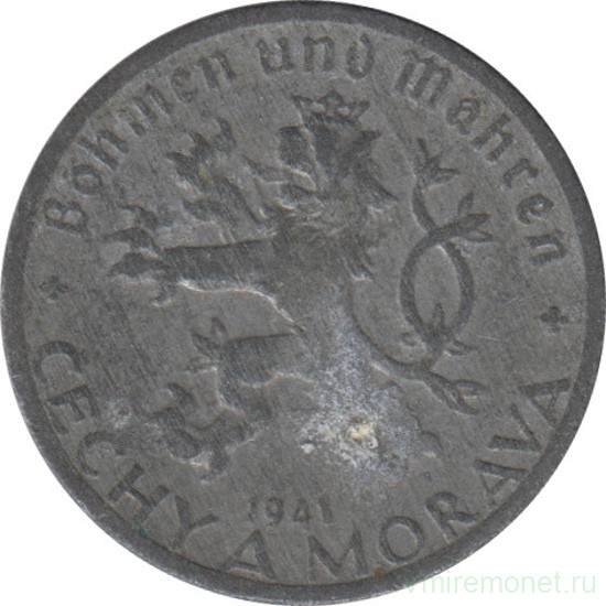 Монета. Богемия и Моравия. 20 геллеров 1941 год.