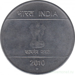 Монета. Индия. 2 рупии 2010 год.