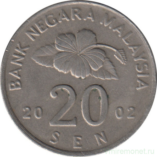 Монета. Малайзия. 20 сен 2002 год.