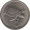 Монета. Папуа - Новая Гвинея. 5 тойя 1987 год. ав.