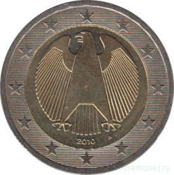 Монета. Германия. 2 евро 2010 год (A).