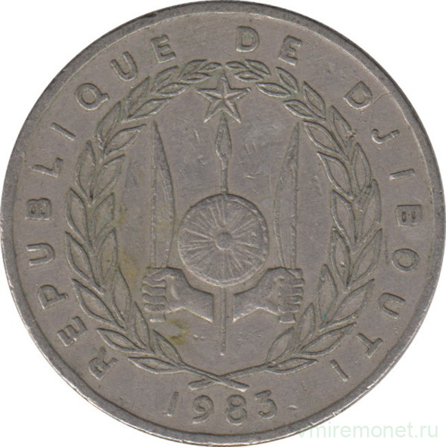 Монета. Джибути. 50 франков 1983 год.