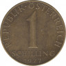 Монета. Австрия. 1 шиллинг 1977 год. ав.