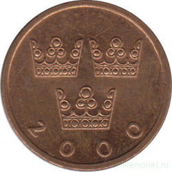 Монета. Швеция. 50 эре 2000 год.