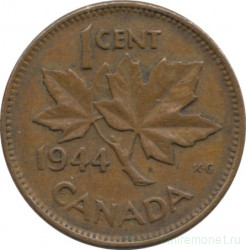 Монета. Канада. 1 цент 1944 год.