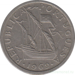 Монета. Португалия. 2,5 эскудо 1969 год.