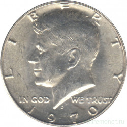 Монета. США. 50 центов 1970 год. Монетный двор D.