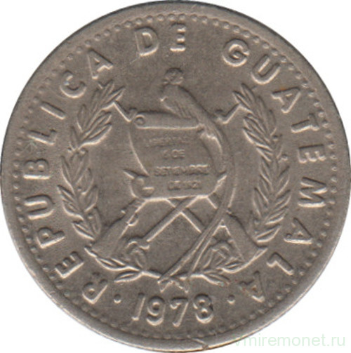 Монета. Гватемала. 5 сентаво 1978 год.