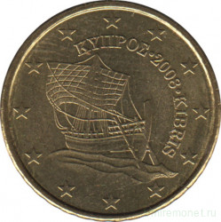 Монета. Кипр. 10 центов 2008 год.