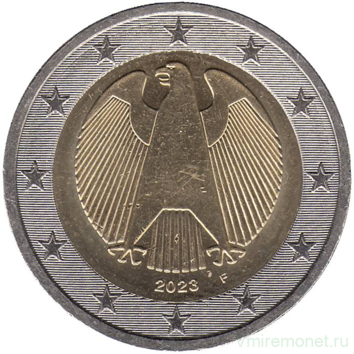 Монета. Германия. 2 евро 2023 год (F).