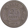 Монета. Белиз. 25 центов 1980 год.