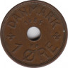 Монета. Дания. 1 эре 1935 год. ав.