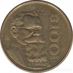 Монета. Мексика. 100 песо 1989 год.