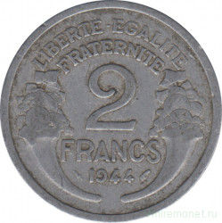 Монета. Франция. 2 франка 1944 год.