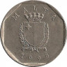 Аверс. Монета. Мальта. 5 центов 1998 год.