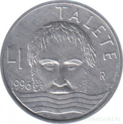 Монета. Сан-Марино. 1 лира 1996 год. Фалес Милетский.