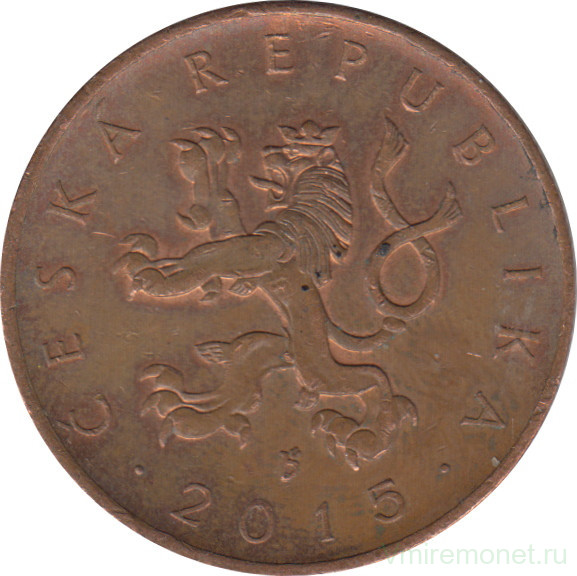 Монета. Чехия. 10 крон 2015 год.